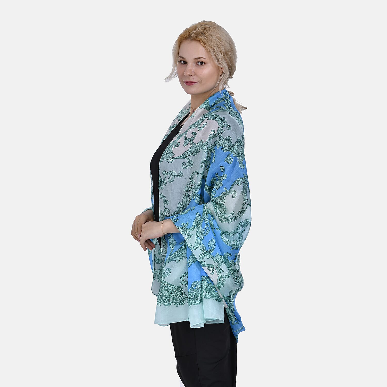 La Marey Pure Mulberry Silk Tie and Dye Scarf 7756625 3