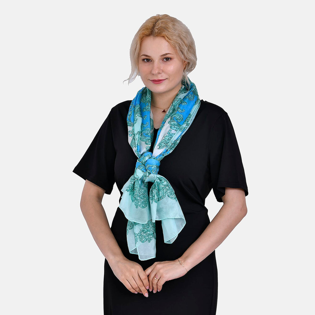 La Marey Pure Mulberry Silk Tie and Dye Scarf 7756625 4