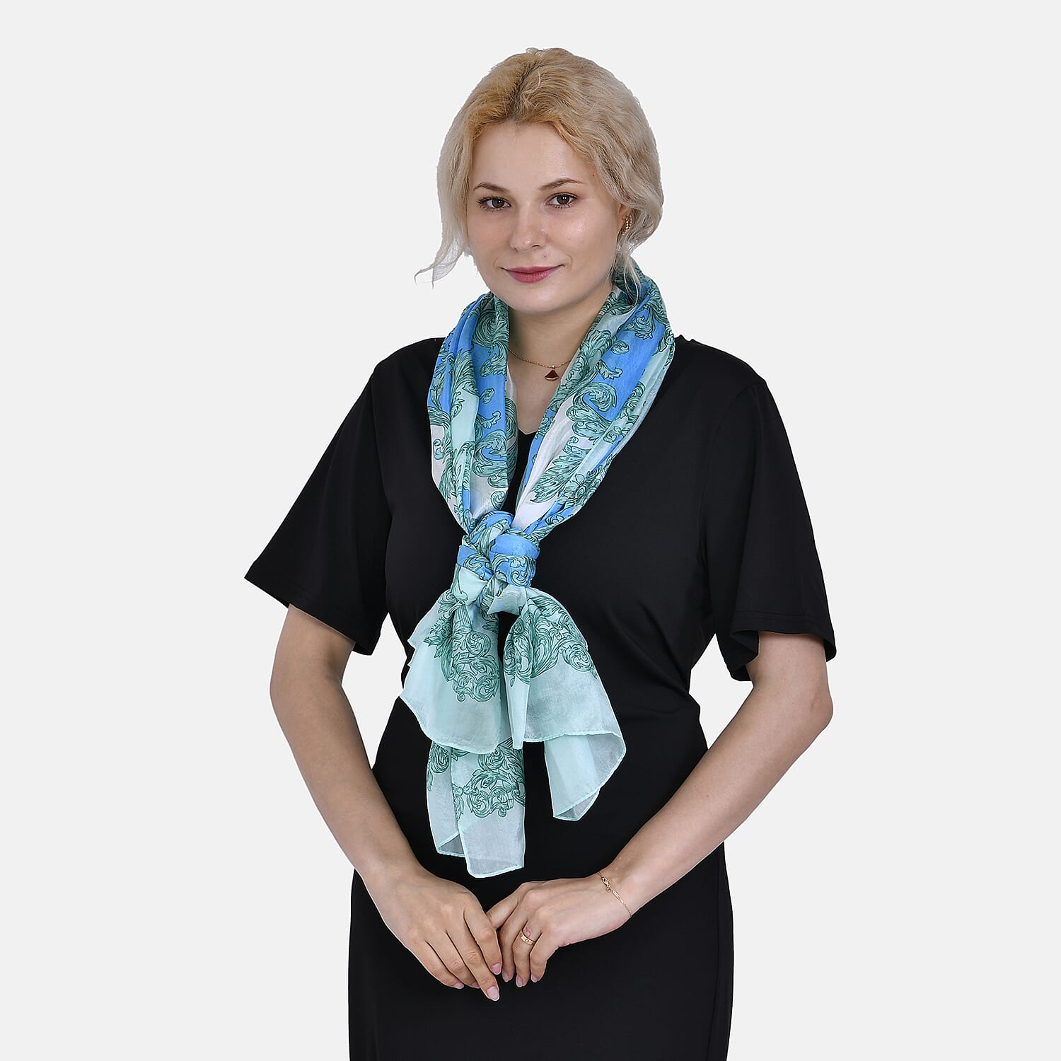 La Marey Pure Mulberry Silk Tie and Dye Scarf 7756625 4