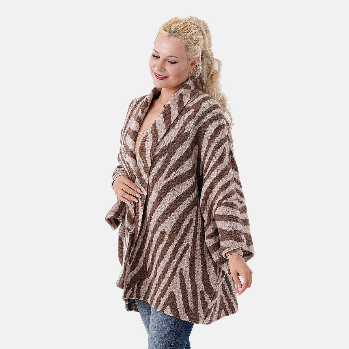 La Marey Oversized Cardigan (Size 10 to 22) - Chocolate 8201252 3