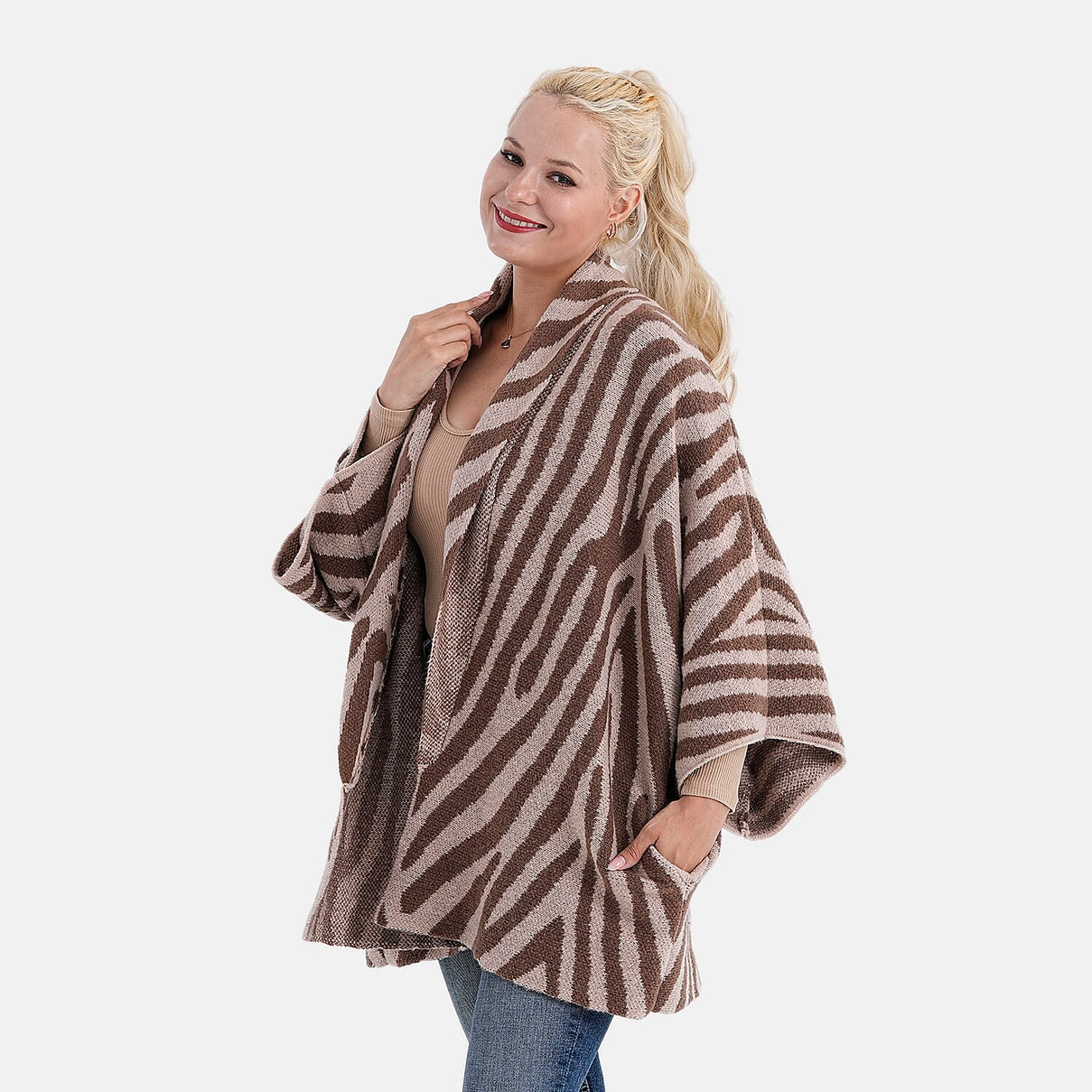 La Marey Oversized Cardigan (Size 10 to 22) - Chocolate 8201252 4