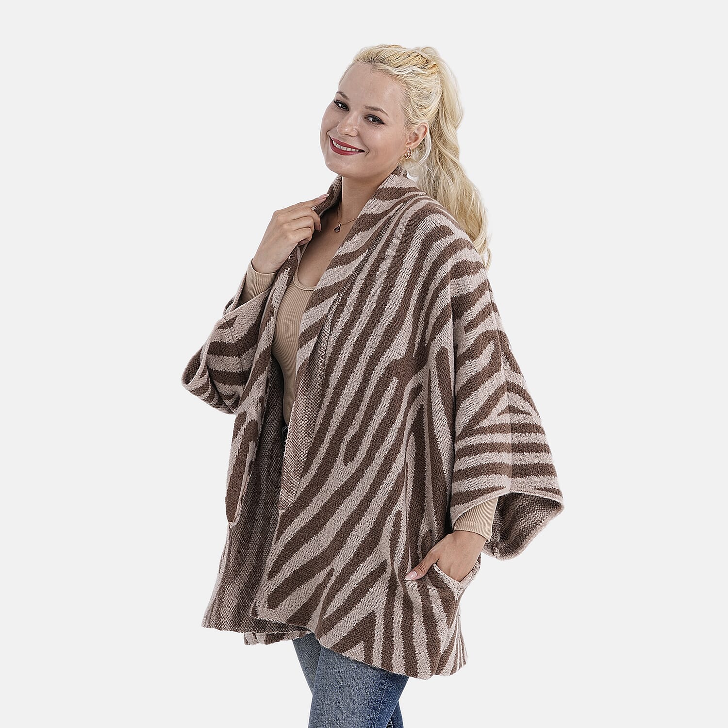 La Marey Oversized Cardigan (Size 10 to 22) - Chocolate 8201252 4