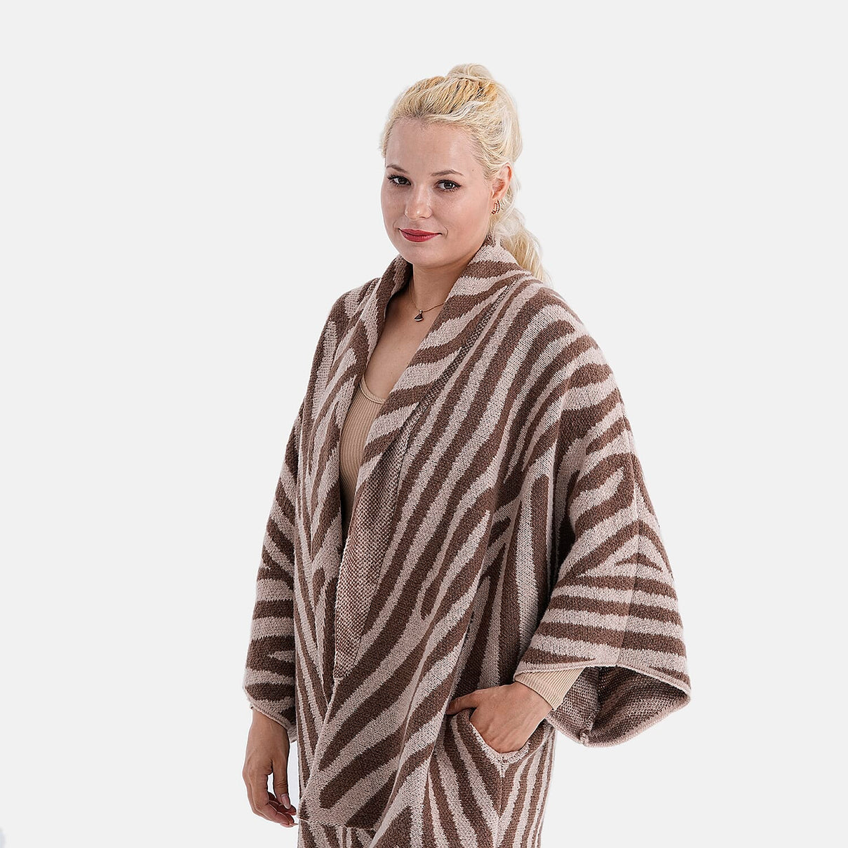La Marey Oversized Cardigan (Size 10 to 22) - Chocolate 8201252 5