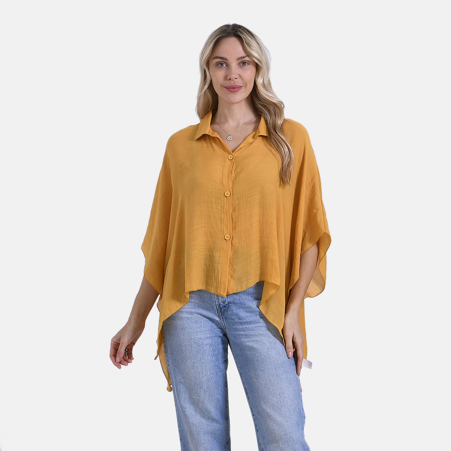 La Marey Oversized Longline Shirt with Short Sleeves 8032063 0
