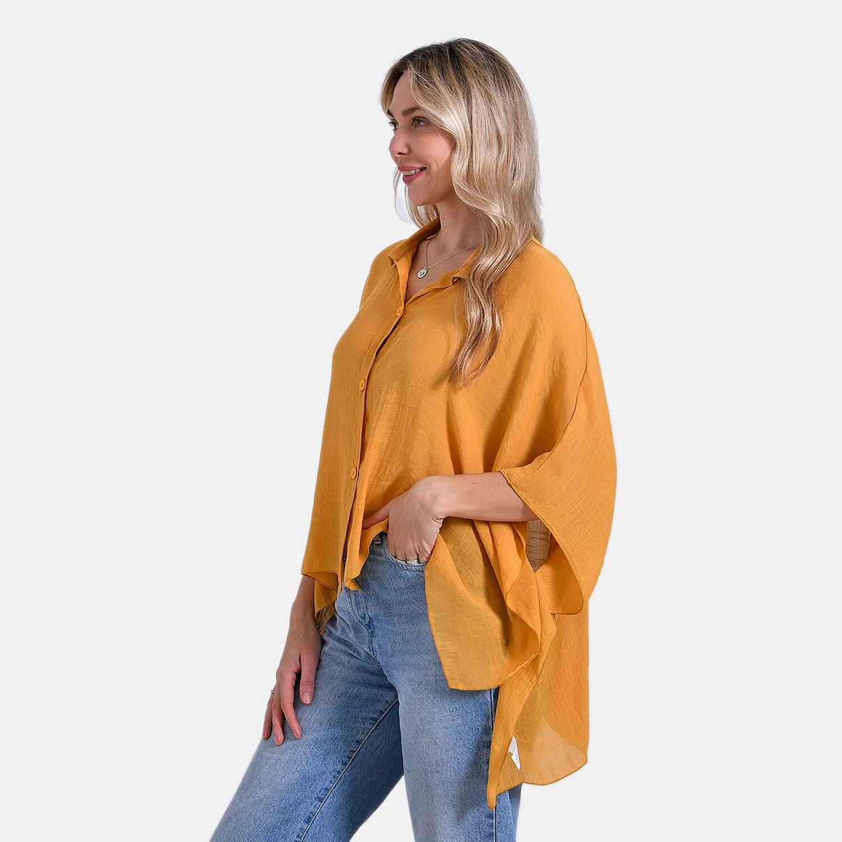 La Marey Oversized Longline Shirt with Short Sleeves 8032063 3