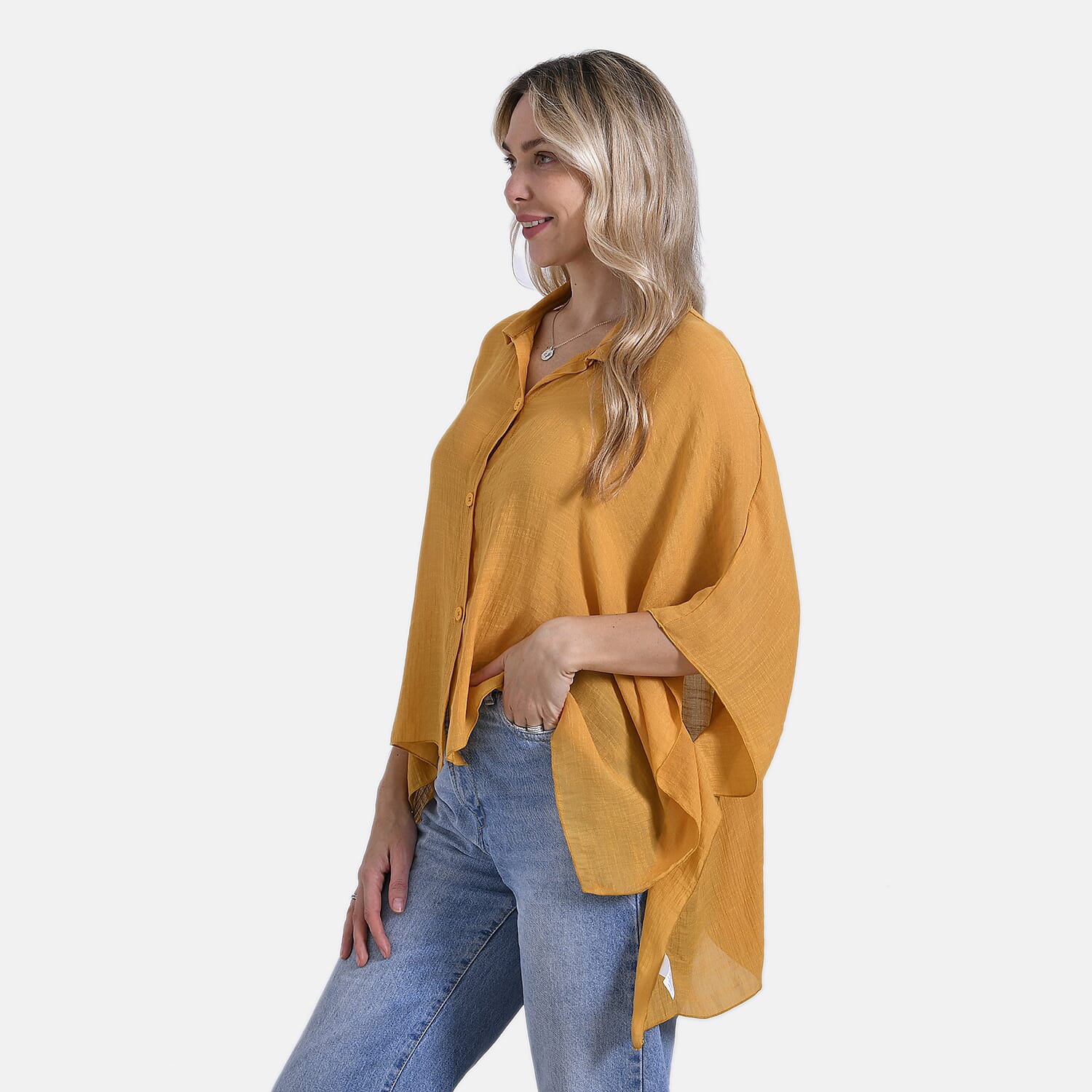 La Marey Oversized Longline Shirt with Short Sleeves 8032063 3