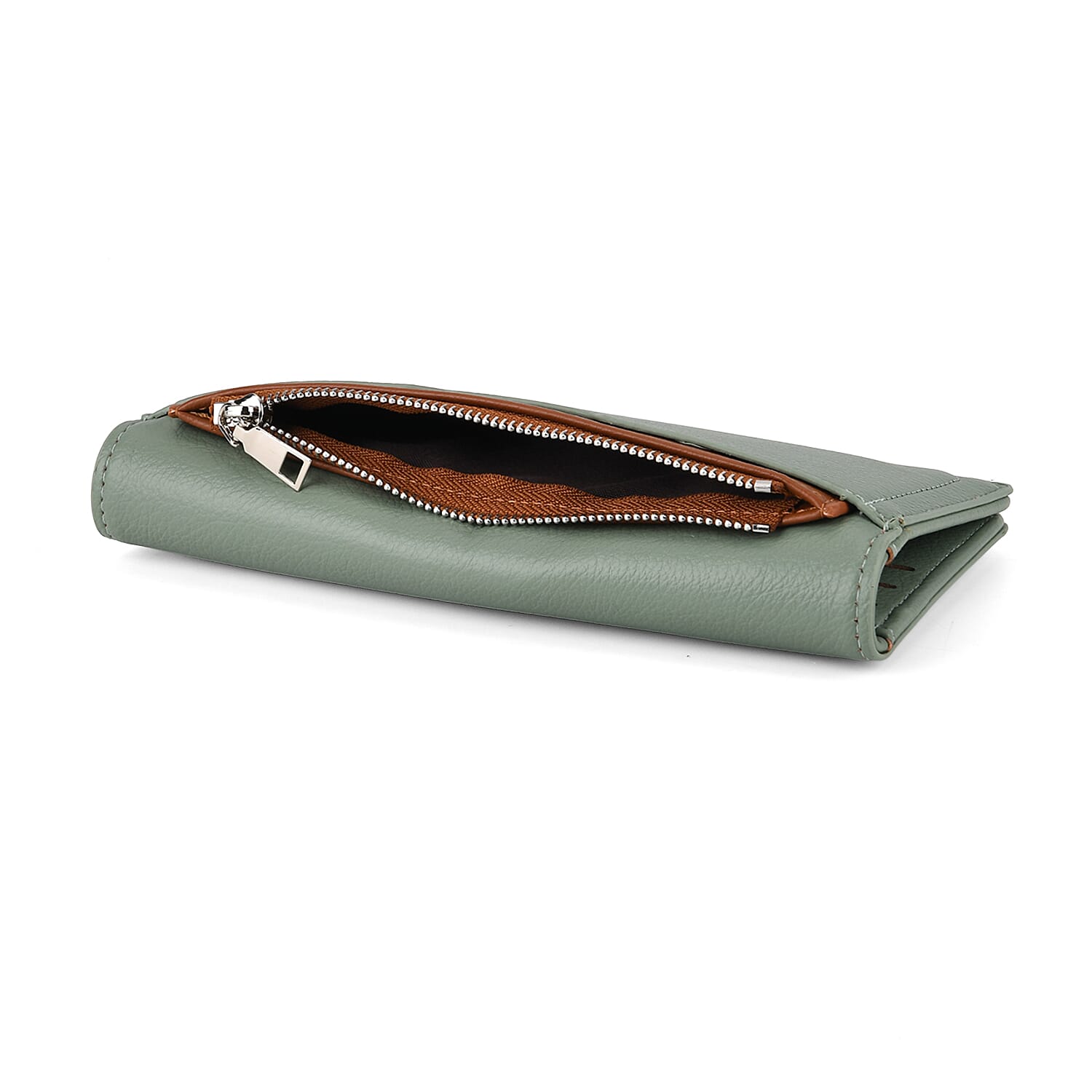 La Marey - Set of 2 RFID Blocking Wallet &amp; Card Holder - Green &amp; Tan V32374159 6