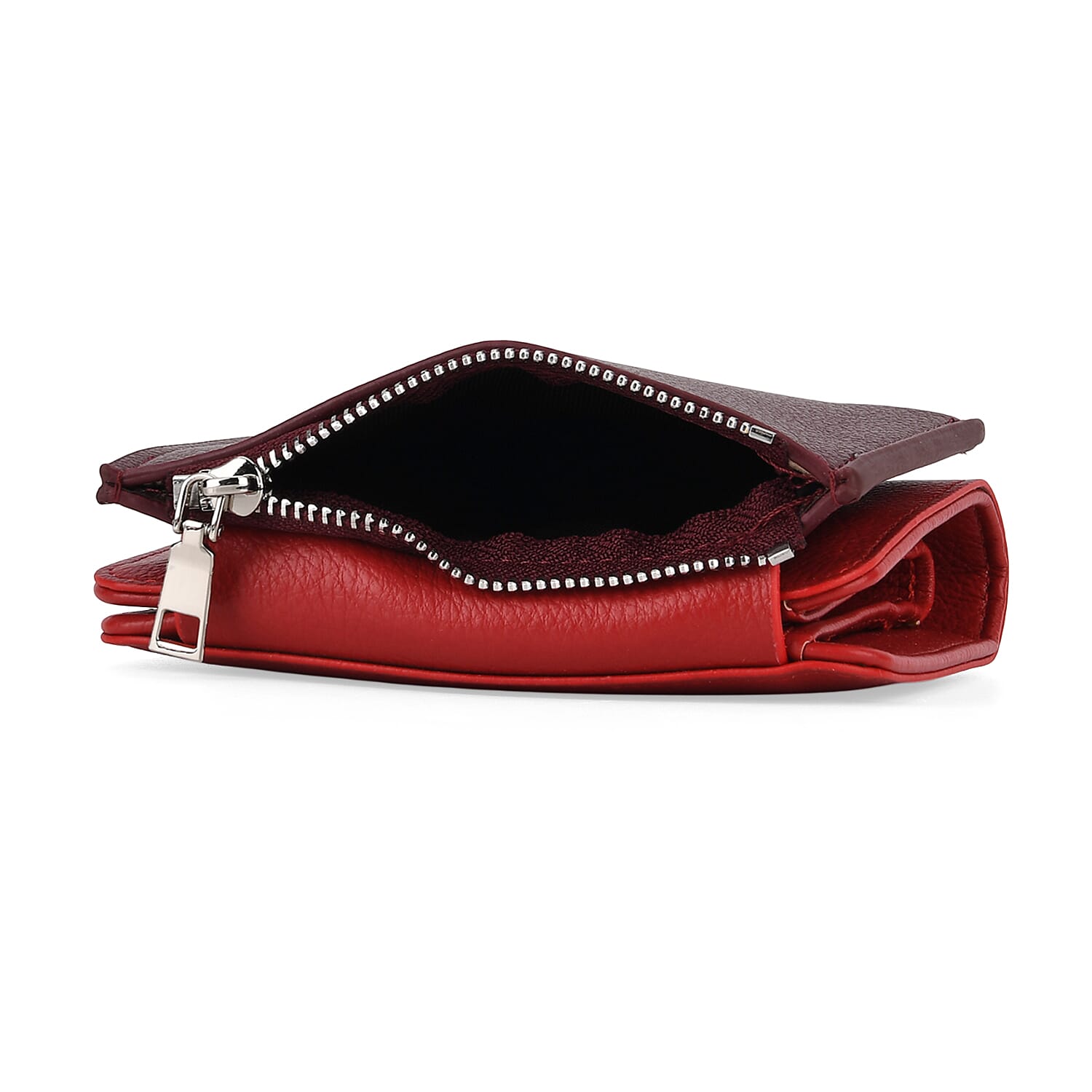 La Marey - Set of 2 RFID Blocking Wallet &amp; Card Holder - Red &amp; Burgundy 8377009 9