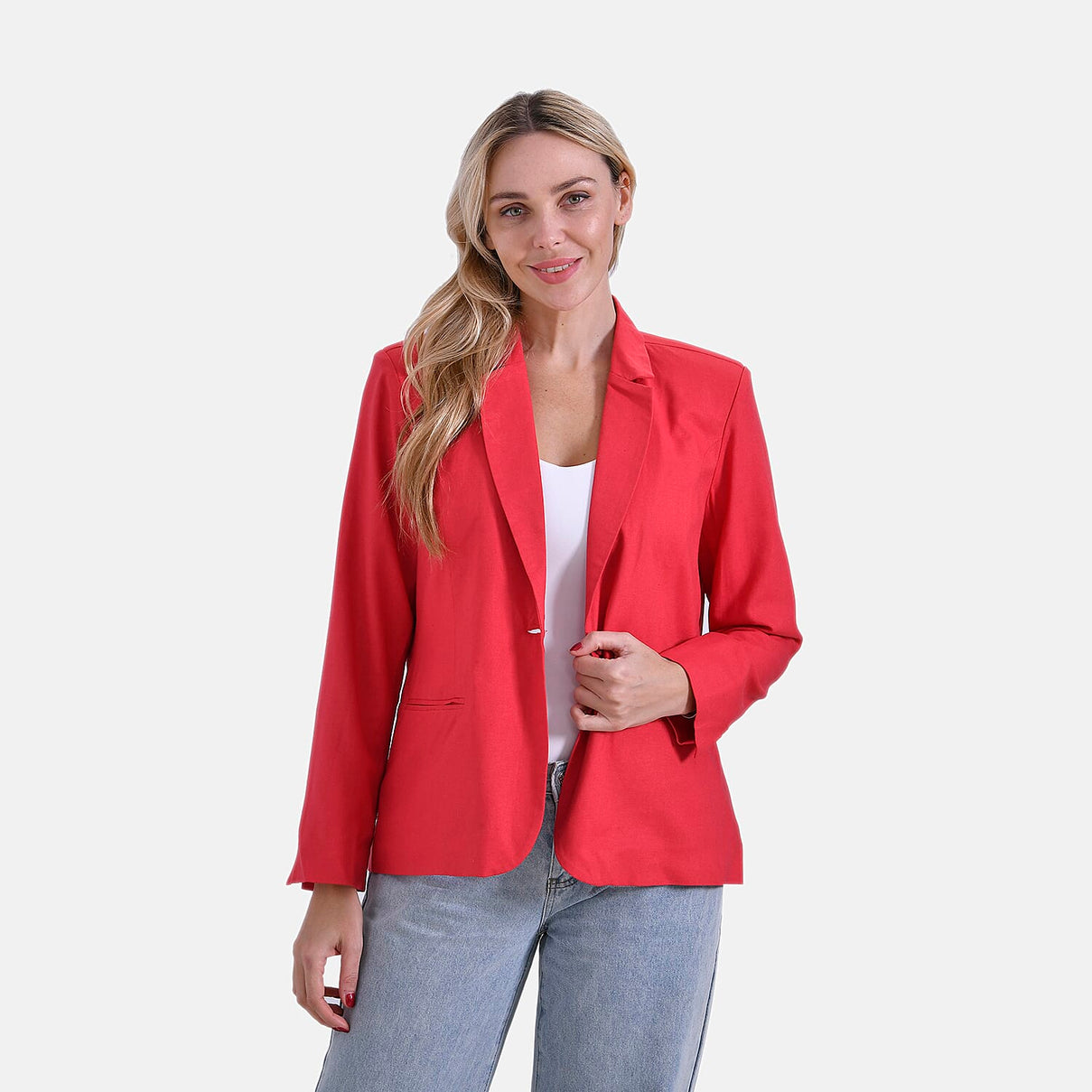 La Marey Classic Linen-Blend Blazer with Notched Lapels 7956214 4