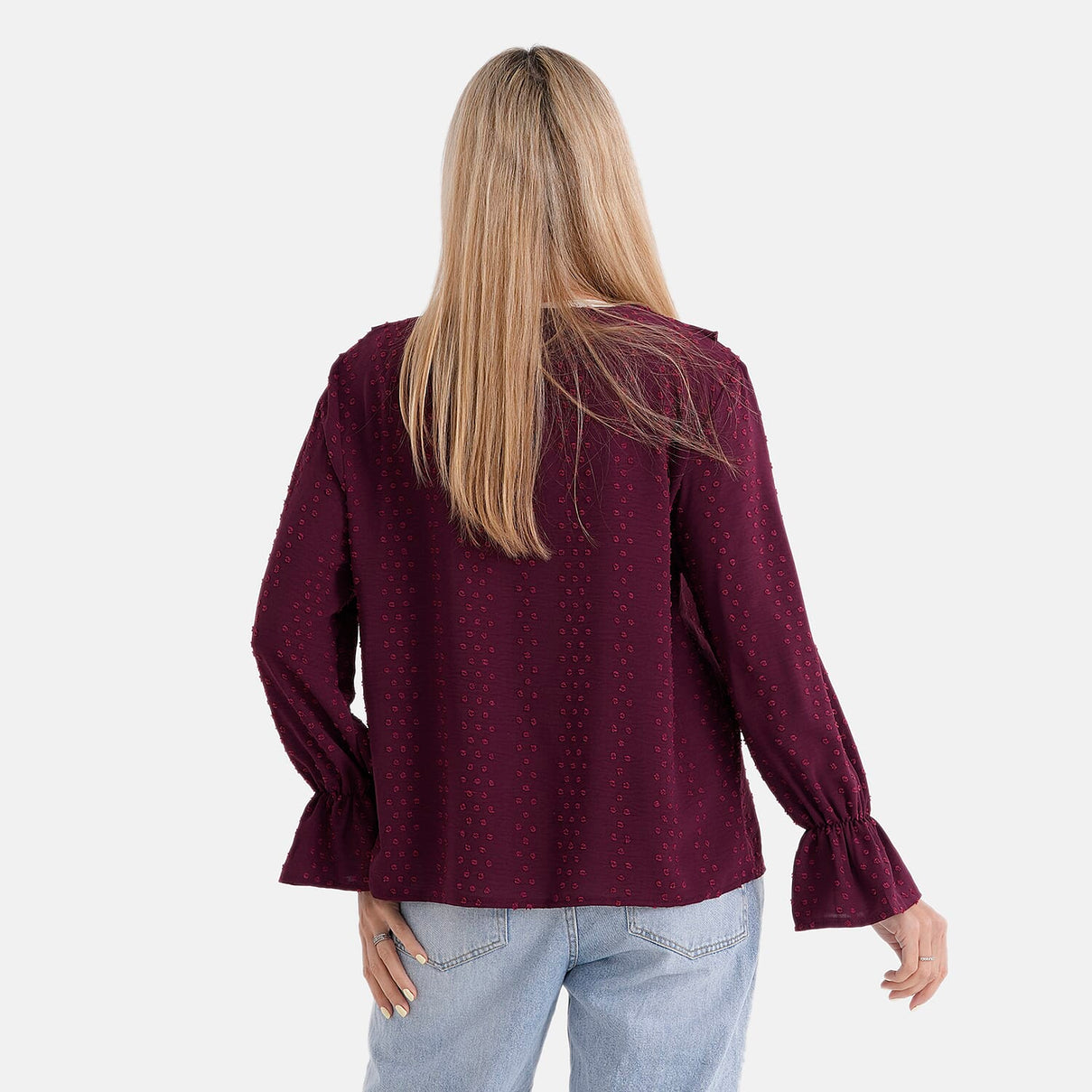 La Marey French Style Frill Blouse (Size 16 to 18) - Red 8360149 2