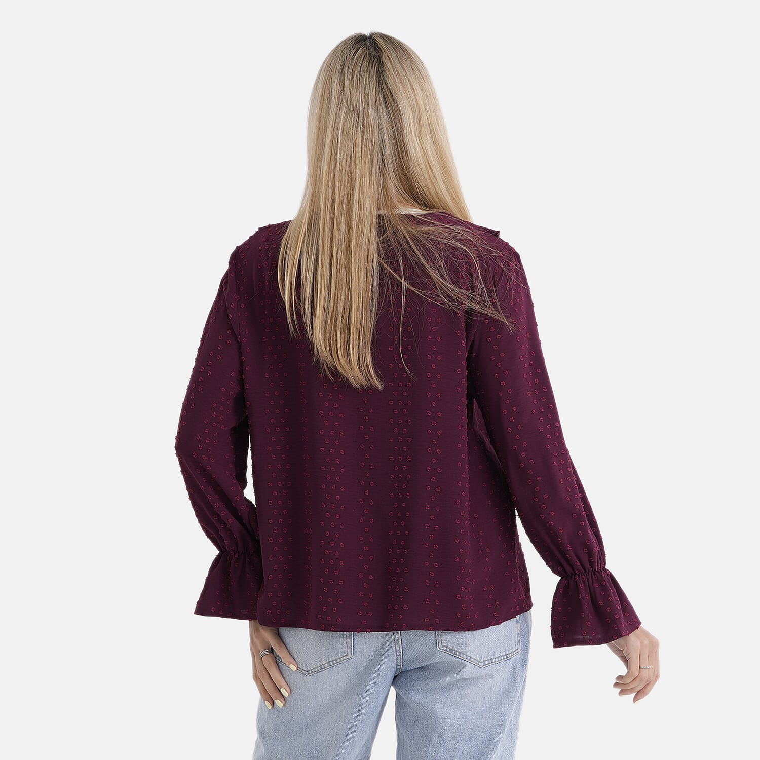La Marey French Style Frill Blouse (Size 16 to 18) - Red 8360149 2