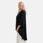 La Marey Limited Collection Asymmetric Edge Top (Size - S-M, Fit 8 to 14) - Black