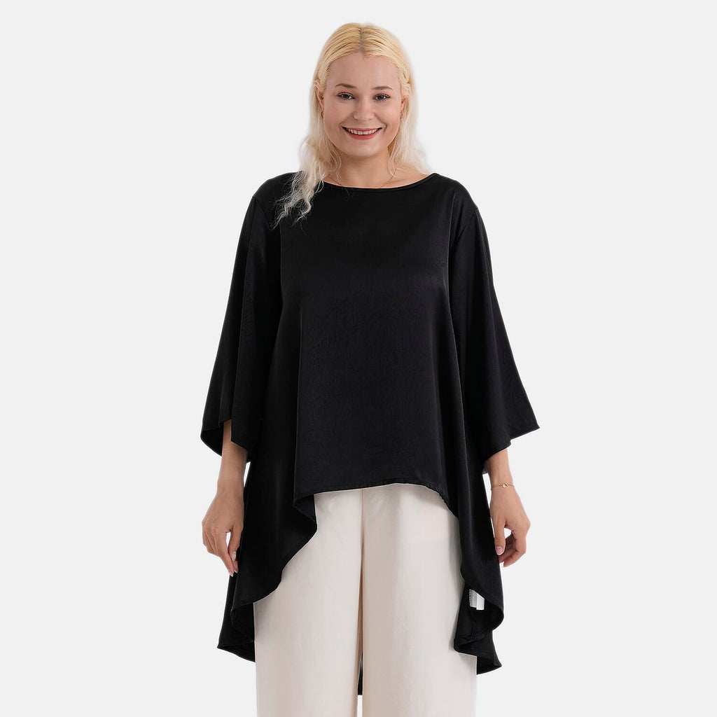 La Marey Limited Collection Asymmetric Edge Top (Size - S-M, Fit 8 to 14) - Black