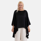 La Marey Limited Collection Asymmetric Edge Top (Size - S-M, Fit 8 to 14) - Black