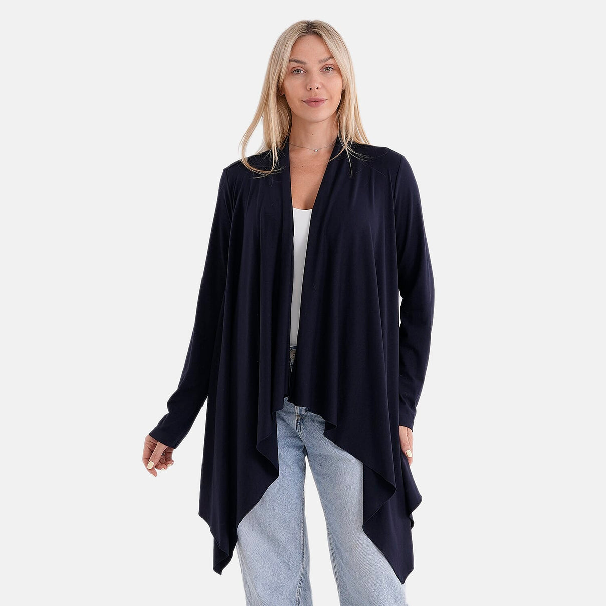 La Marey Waterfall Longline Cardigan (One Size) - Navy 8414802 0