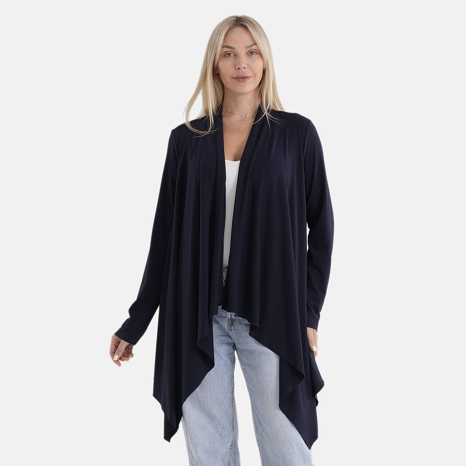 La Marey Waterfall Longline Cardigan (One Size) - Navy 8414802 0