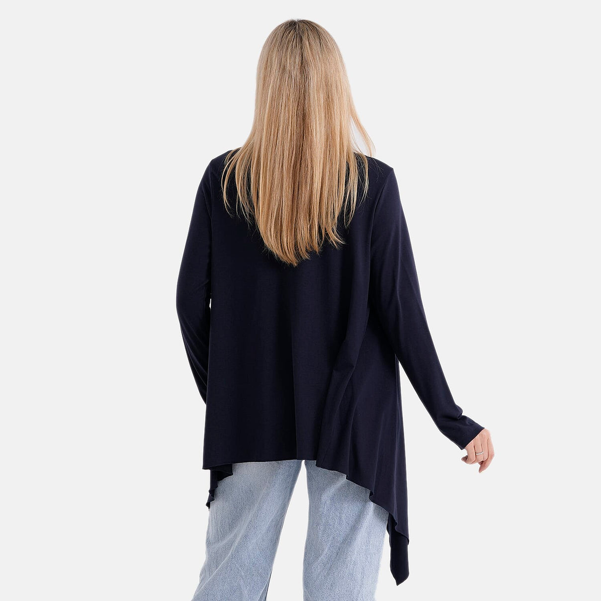 La Marey Waterfall Longline Cardigan (One Size) - Navy 8414802 3