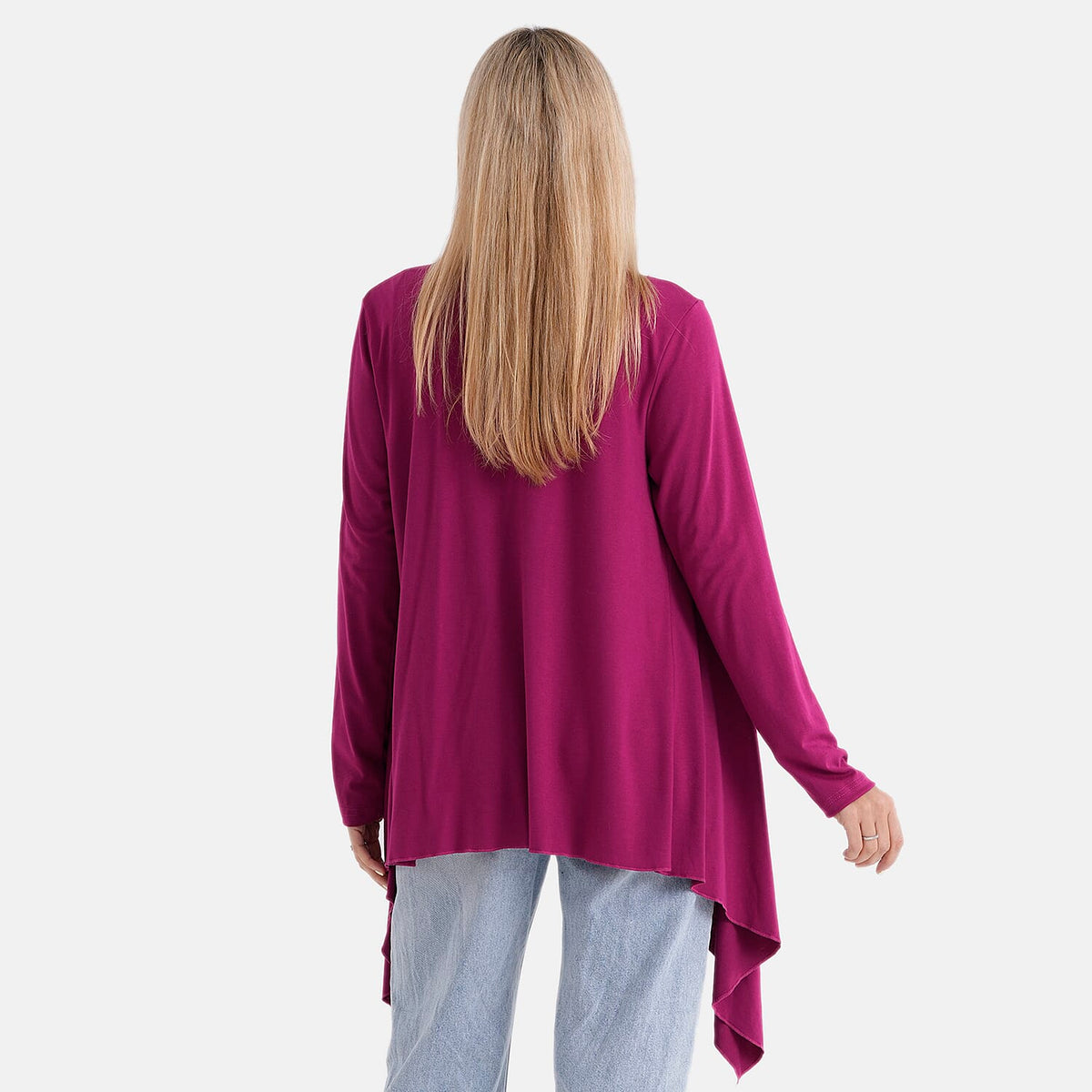 La Marey Waterfall Longline Cardigan (One Size) - Rose Pink V32515824 3