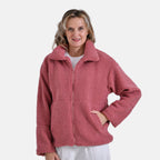 La Marey Plush Jacket with Pockets (Size 16 to 18) - Pink