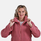 La Marey Plush Jacket with Pockets (Size 16 to 18) - Pink