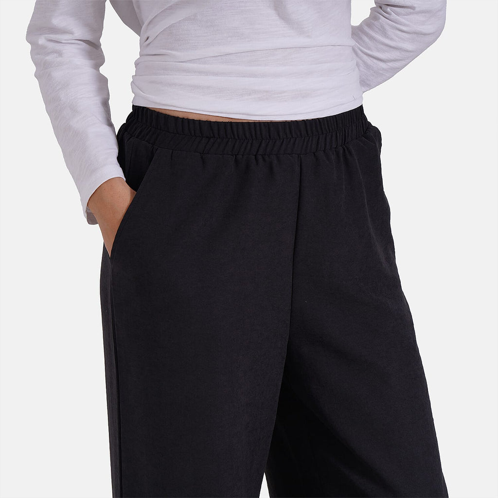 La Marey Womens Wide Leg Lounge High Waist Trouser (Size M) - Black