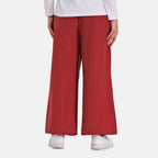 La Marey Womens Wide Leg Lounge High Waist Trouser (Size L) - Wine