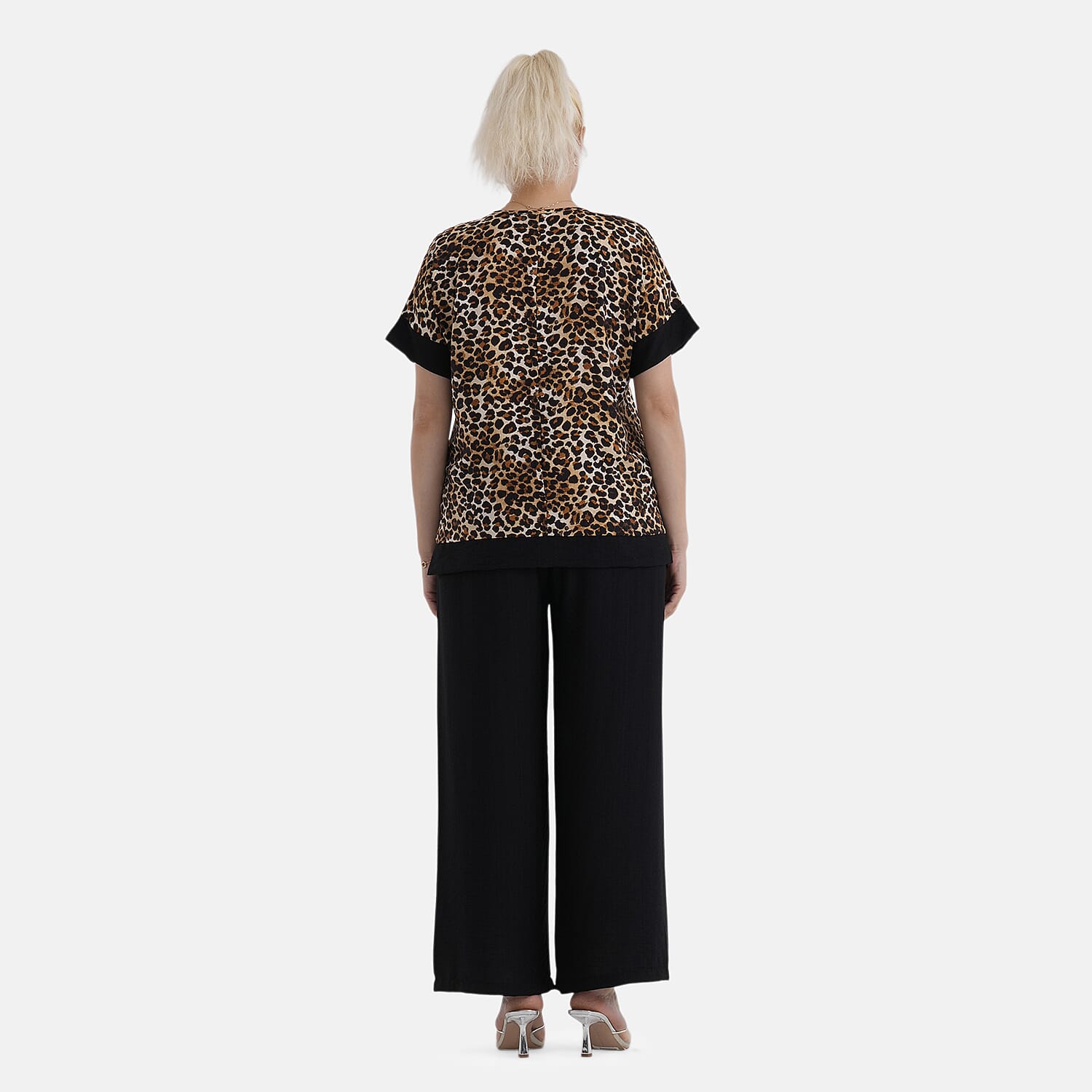 La Marey High-Waisted Relaxed Fit Wide-Leg Trousers (Size - L/XL, 16 to 22) - Black V32515662 7
