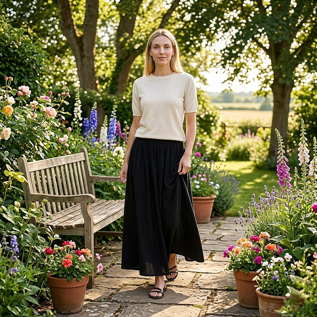 La Marey Smocked Stretch Culotte (One Size, 10-22) - Black V32529130 2