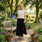 La Marey Smocked Stretch Culotte (One Size, 10-22) - Black