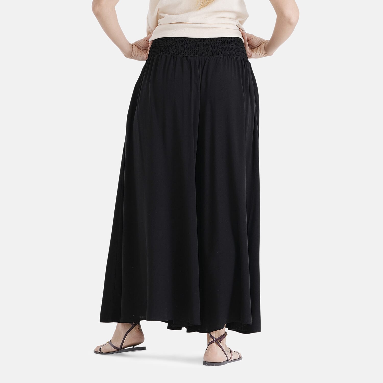 La Marey Smocked Stretch Culotte (One Size, 10-22) - Black V32529130 3