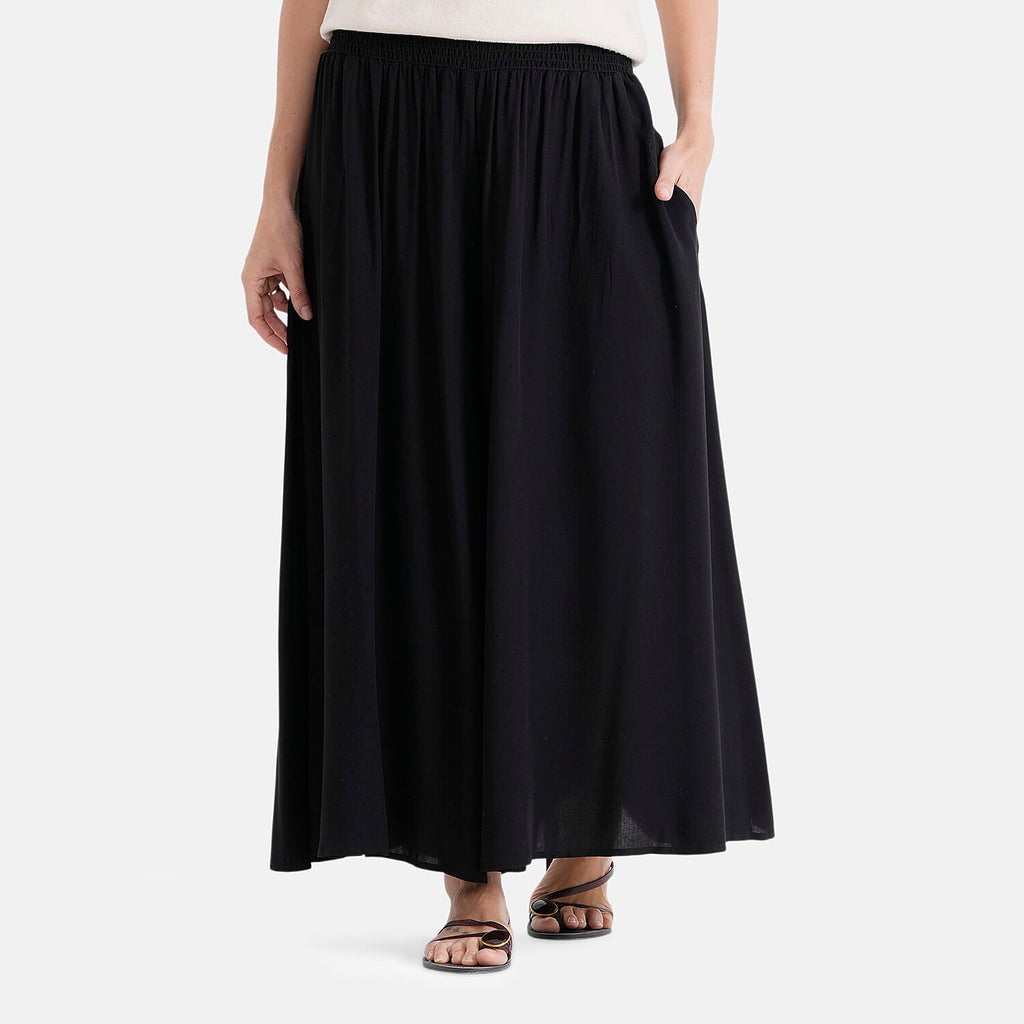 La Marey Smocked Stretch Culotte (One Size, 10-22) - Black
