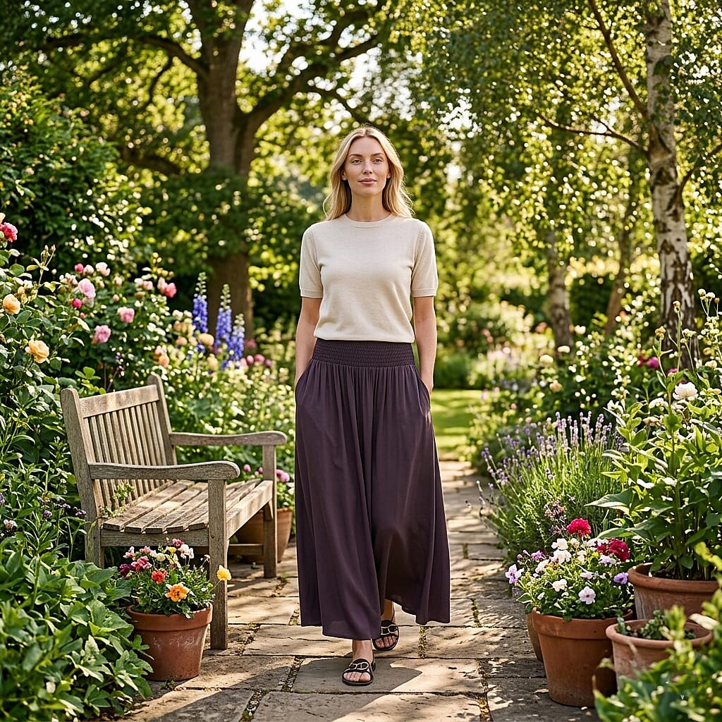 La Marey Smocked Stretch Culotte (One Size, 10-22) - Brown 8436978 2