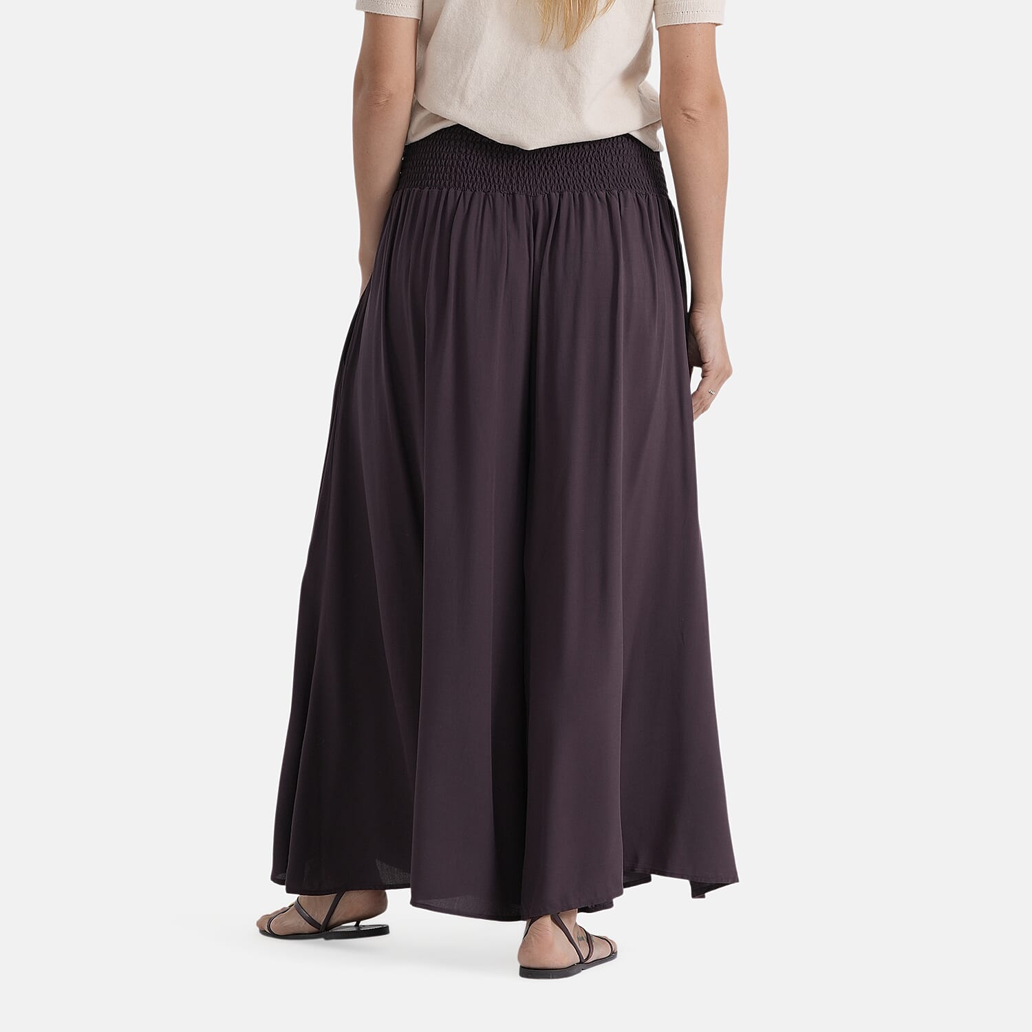 La Marey Smocked Stretch Culotte (One Size, 10-22) - Brown 8436978 3