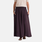 La Marey Smocked Stretch Culotte (One Size, 10-22) - Brown