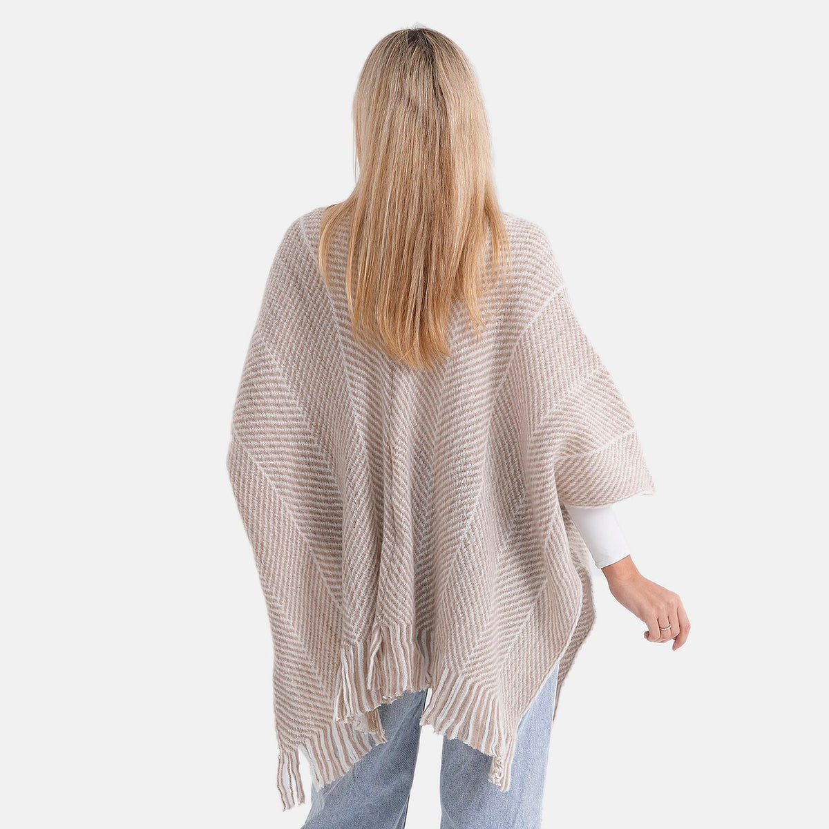 La Marey Relax Fit Tassel Cape (One Size, 8 to 20) - Beige V32668113 2