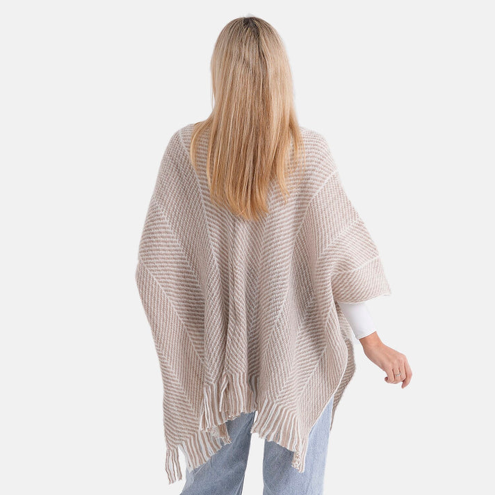 La Marey Relax Fit Tassel Cape (One Size, 8 to 20) - Beige V32668113 2