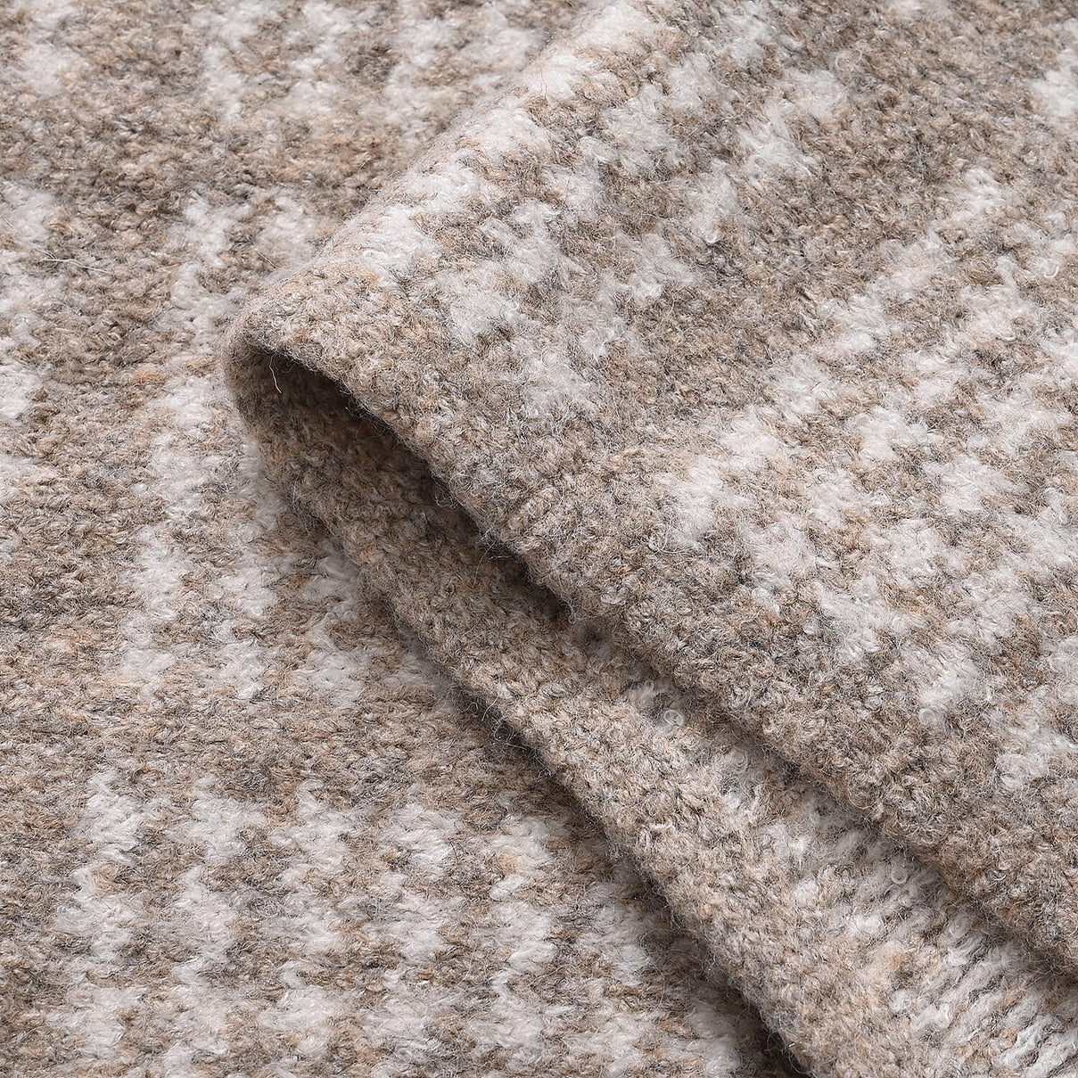 La Marey Super Soft  Checkered Scarf with Tassel (180 X 30cm, One Size) - OatMeal V32515989 8