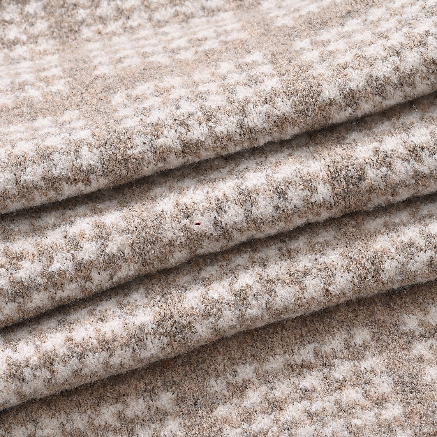 La Marey Super Soft  Checkered Scarf with Tassel (180 X 30cm, One Size) - OatMeal V32515989 9