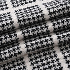 La Marey Super Soft Wool Blend Checkered Scarf with Tassel (180 X 30cm, One Size) - Black