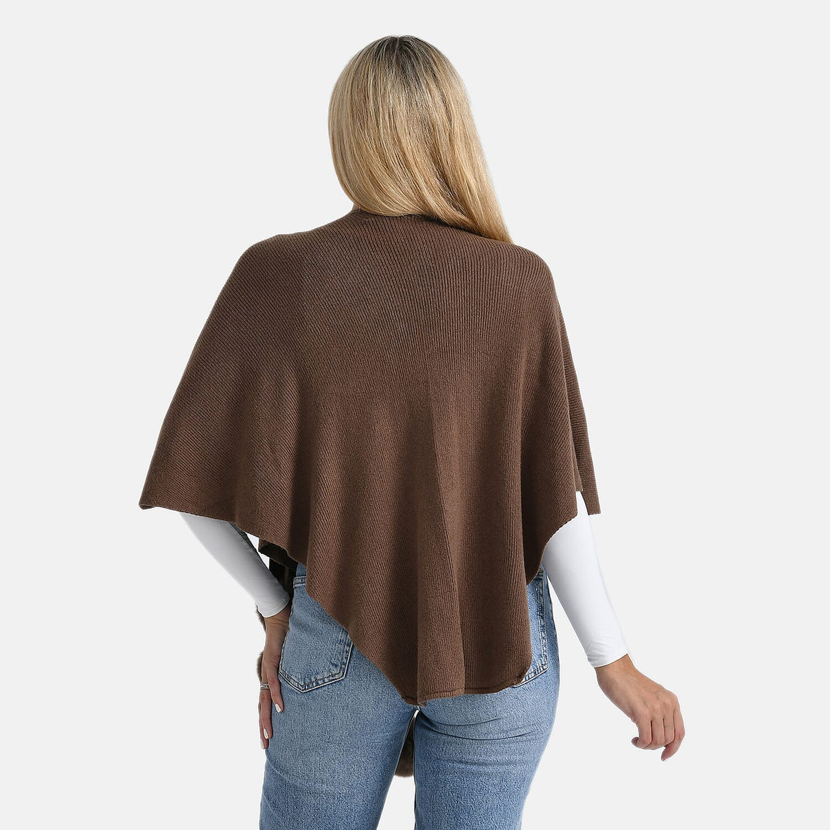 La Marey Super Soft Faux Fur Shawl (145 x 100cm) - Brown 8231936 2