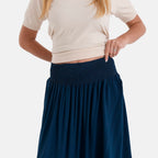 La Marey Smocked Waist Tiered Maxi Skirt (One Size, 10-22) - Blue