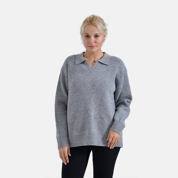 La Marey V-Neck polo Jumper (Size 16 to 18) - Grey 7855763 1