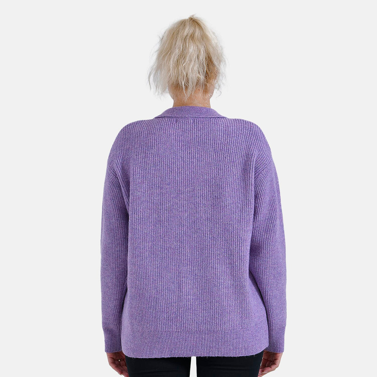 La Marey V-Neck Polo Jumper (Size 16 to 18) - Purple 7855768 2