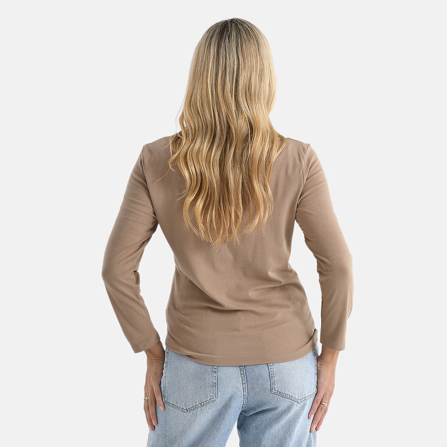 La Marey Classic Stretch Rayon Top (Size 14 To 16) - Dark Beige 8294029 2