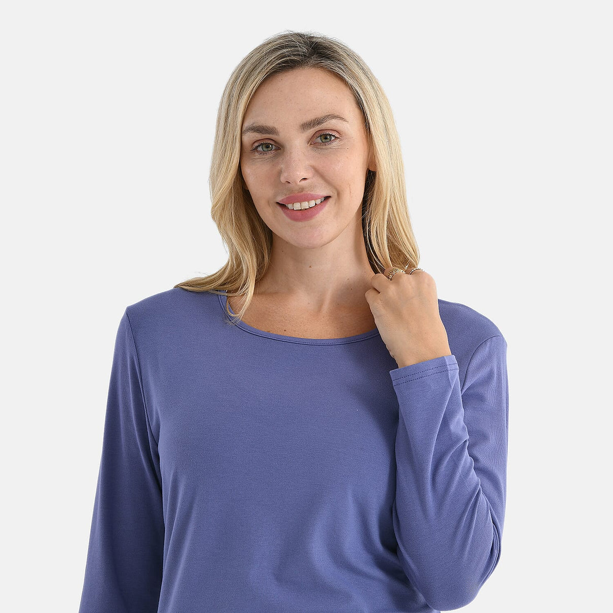 La Marey Classic Stretch Rayon Top (Size 8 To 10) - Purple V32537920 4