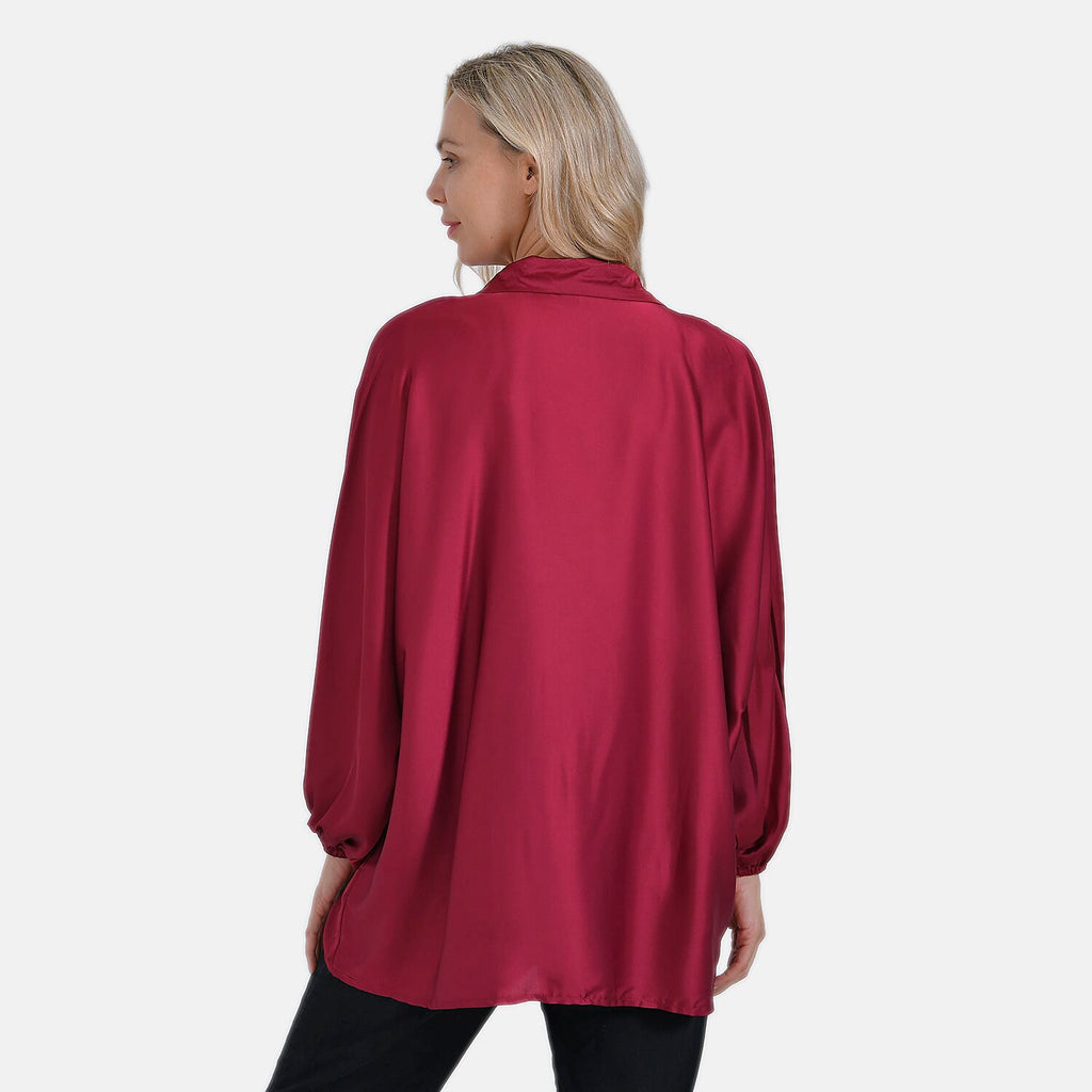 La Marey Lose Fitting Blouse (Size 16 to 22) - Red