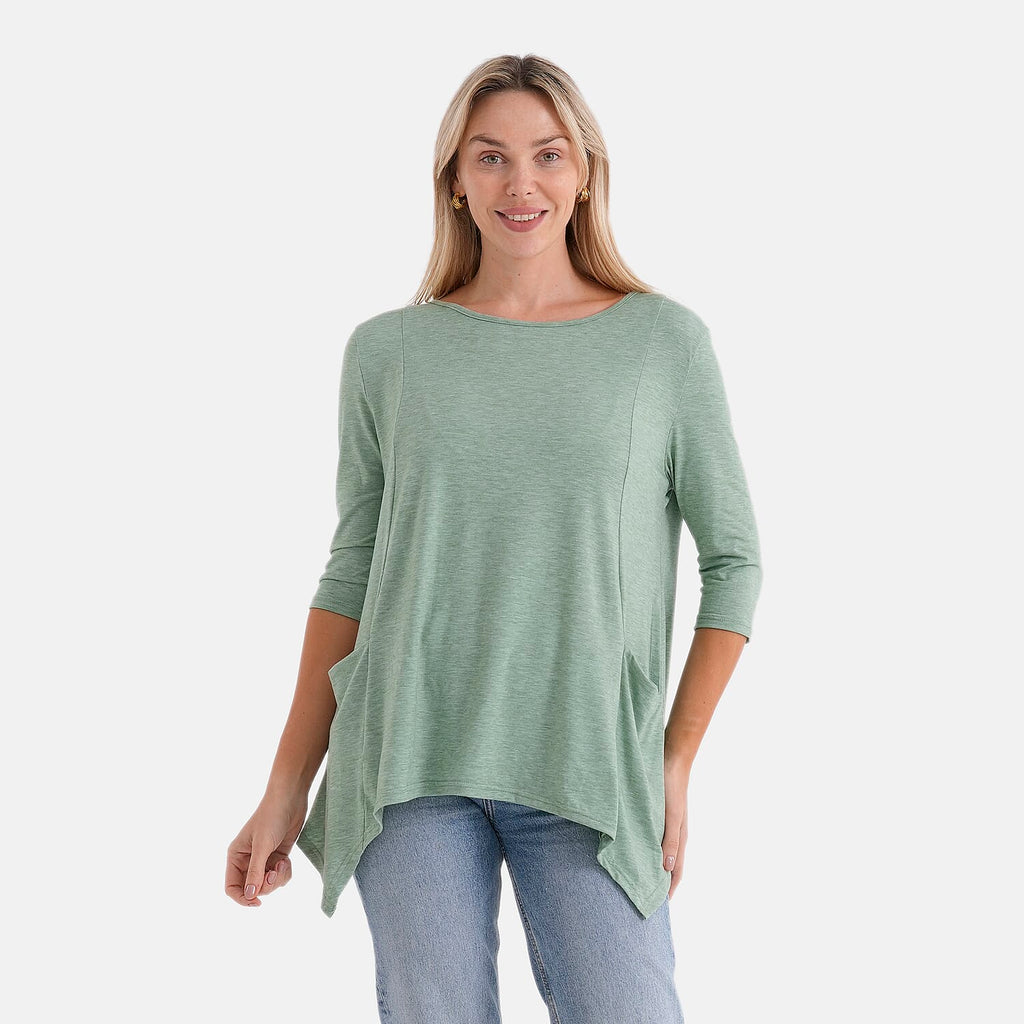 La Marey Soft Touch Asymmetric Top (Size 12 to 14) - Green