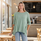 La Marey Soft Touch Asymmetric Top (Size 12 to 14) - Green