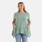 La Marey Soft Touch Asymmetric Top (Size 12 to 14) - Green