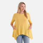 La Marey Soft Touch Asymmetric Top (Size 12 to 14) - Yellow